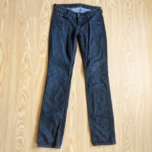 Hudson Women's 27 Carly Flap Straight Dark Wash